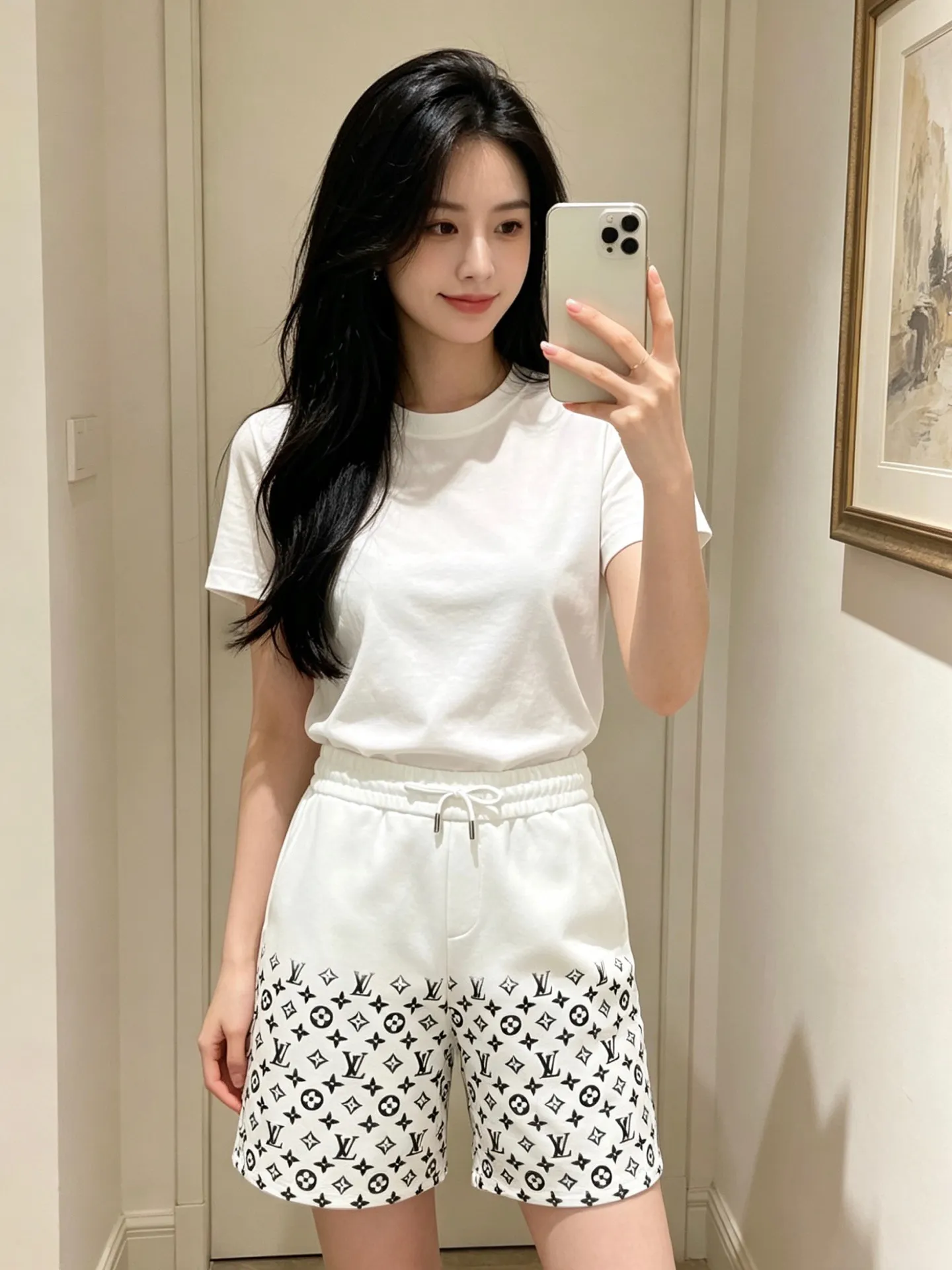 Louis Vuitton/Louis Vuitton half presbyopia all-over printed shorts